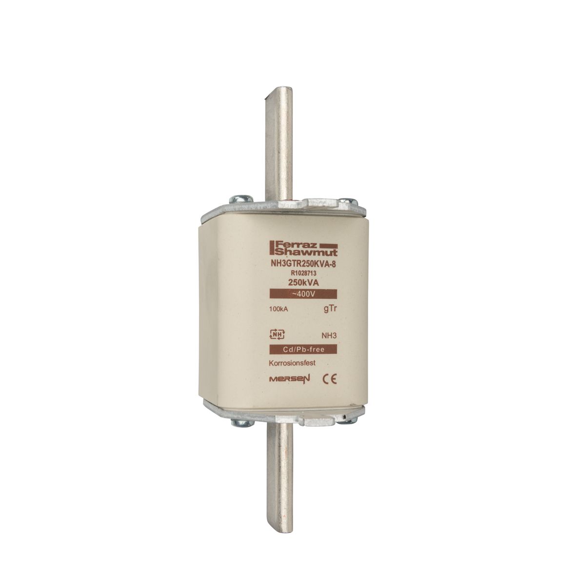 R1028713A - NH fuse-link gTr, 400VAC, size 3, 250KVA, top indicator/live tags